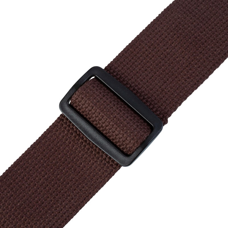Levy's Leathers MC8-BRN 2" cotton guitar strap with suede ends and tri-glide adjustment. Adjustable to 58"; Brown - Image 3